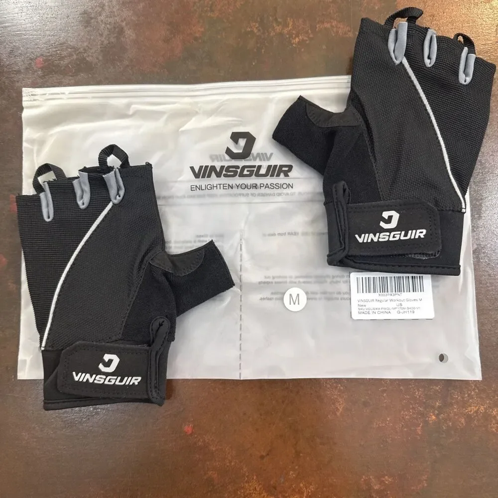 Vinsguir Workout Training Gloves Unisex Fitness weightlifting Multiuse black Gym - Picture 7 of 8